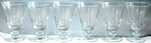 6 Vintage French Conical Wine Glasses - Picture 1 of 9