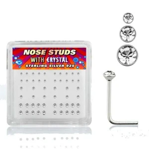 Piercing para nariz, tapón para nariz, anillo para nariz, joyería para nariz, stud, plata 925, circonita n24 - Imagen 1 de 1