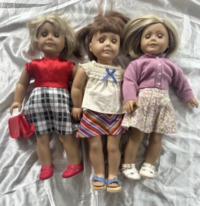 American Girl Doll 18" Lot Of 3 Dolls: Kit and 2 others; outfits - Picture 1 of 6