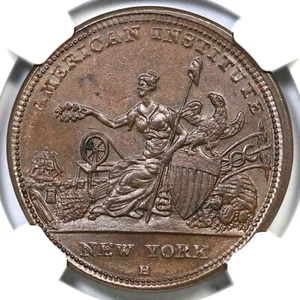 1836 HT-155 Low-104 NGC MS 63 BN R. & W. ROBINSON ATTLEBORO MA Hard Times Token  - Picture 1 of 5