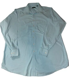 DONALD J TRUMP Signature Collection Dress Shirt Green Striped 18.5 36/37 Tall - Picture 1 of 9