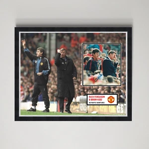 Alex Ferguson & Brian Kidd - Manchester United Legends Signed Framed Display - Picture 1 of 2