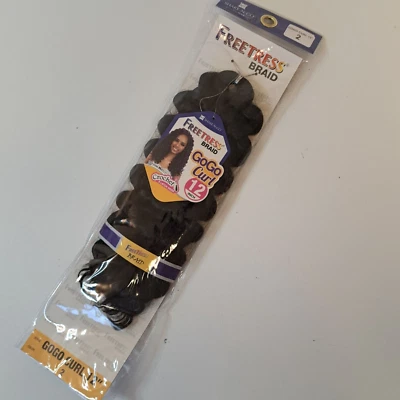 Синтетические плетеные волосы Freetress GOGO CURL 12 дюймов цвет #2 темно-коричневый - Изображение 1 из 4