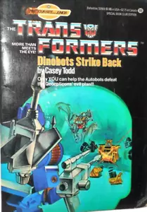 Transformers 1985 DINOBOTS STRIKE BACK choose your own adventure BOOK fate - Picture 1 of 3