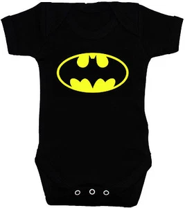 Baby Grow Bodysuit Romper T-Shirt Vest Newborn-24M Boys Girls Gift Bat Superhero - Picture 1 of 6