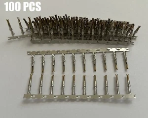 100 Stück Buchse Crimp Pins für D-Sub Stecker Buchse Stecker Gold Pins Montage - Bild 1 von 2