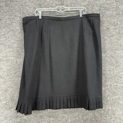 Unbranded Skirt Women 24W Plus Black A-Line Midi Zipper Mid Rise Classic Fit - Image 1 of 4