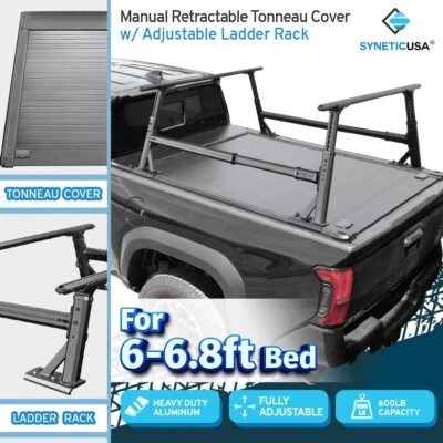 MR-Retract Tonneau Cover w/Adjust Rack For 2007-2021 Toyota Tundra 6.5ft bed - Image 1 of 4