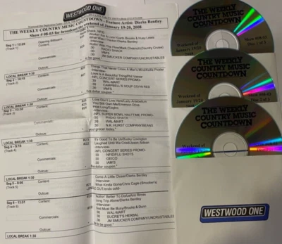1/19/08 WEEKLY TOP 30 COUNTRY COUNTDOWN,CO-HOST DIERKS BENTLEY; MARK CHESNUTT - Image 1 of 2