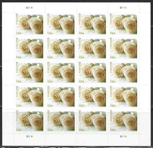 Mint US Wedding Roses Pane of 20 Forever Stamps Scott# 4520 (MNH) - Picture 1 of 1
