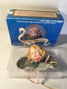 Vintage Russ Berrie Angelic Innocence Angel Head Christmas Ornament - Picture 1 of 7