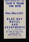 1950s Blue Bay Motel and Apartments 79th St. Causeway at Bay Dr. Miami Beach FL