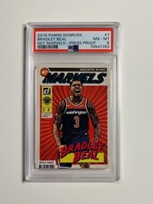 2019-20 Panini Donruss Net Marvels Press Proof Gold #7 Bradley Beal PSA 8