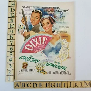 1943 Dixie in Technicolor Bing Crosby Dorothy Lamour Cinema TV Movie Promo Print - Picture 1 of 4
