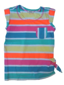 Mexx Girls T-Shirt Pink Striped Size 98/104 110/116 122/128 134/140 146/152 - Picture 1 of 2