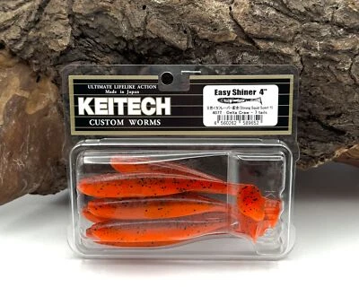Keitech 4" Easy Shiner Delta Craw UV Aktiv 7 Stück 10cm 5g Gummifisch Gummiköder - Bild 1 von 3