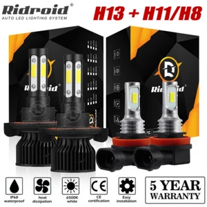 Kit combinado de faros LED de haz alto/bajo + faros antiniebla para Nissan Sentra 2004-2012 - Imagen 1 de 24