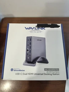 WavLink WL-UG76PD4 Pro USB-C Dual HDMI Docking Station - New! - Picture 1 of 5