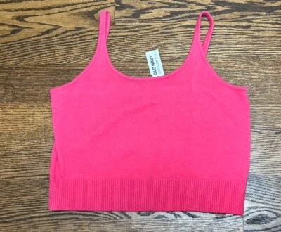 Pink Old Navy Women's Solid Color Cozy Cropped Sweater Tank Top Size Petite M - Image 1 of 4