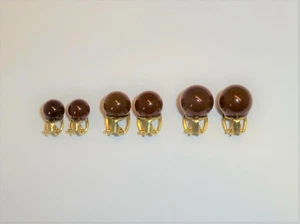 Ohrclips Ohrringe Karneol-Kugel Rotbraun Silber 925 Gold -versch. Grössen- - Bild 1 von 17
