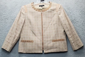 Jones New York Blazer Jacket Women Size 16 Multi Long Sleeve Round Neck Full Zip - Picture 1 of 9