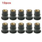 Motorcycle Windshield Fastening Kit Rubber Nuts with Brass Inserts Pack of 10