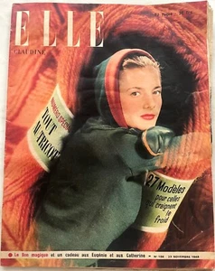 ELLE CLAUDINE Magazin Nr. 156 vom 23. November 1948 alte Modemagazin Nähen - Bild 1 von 3