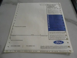 1966 Reproduction Ford New Car Window Price Sticker - Picture 1 of 1