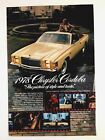 1978 Chrysler Cordoba Print Ad 11" x 8"