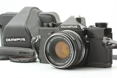 Vintage OLYMPUS OM-1 Camera 50mm Lens Black Leather Case Vintage OLYMPUS OM-1 Camera 50mm Lens Black Leather Case