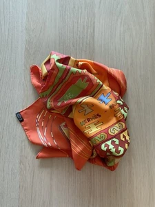 authentic hermes carre 90 scarf orange - Picture 1 of 3