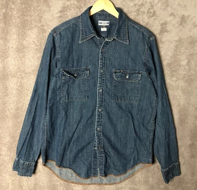 Camisa De Colección Gap Para Hombres Mediana Denim Abotonada Manga Larga Trabajo Western Y2K Foto 1 de 4