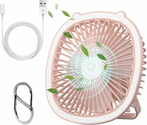 Przenośny mini wentylator biurkowy USB Techstuph / RÓŻOWY - Zdjęcie 1 z 7