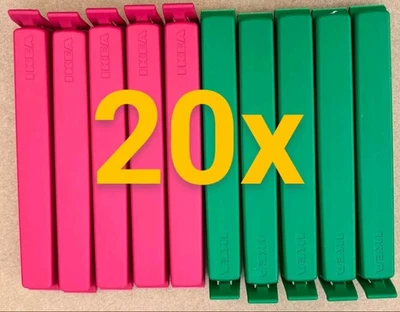 IKEA BEVARA 20x Clips Selladores de Bolsas Reutilizables Para Almacenamiento en Cocina Nevera Congelador Foto 1 de 3