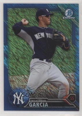 2016 Bowman Chrome Prospects Blue Shimmer Refractor Wilkerman Garcia #BCP164 - Image 1 of 2