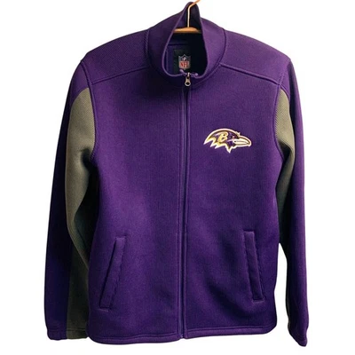 Chaqueta deportiva G III NFL Baltimore Ravens púrpura tejida polar con cremallera para hombre talla M Foto 1 de 4