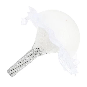 1pc Foams Bouquet Holders Bridal Floral Handle White Lace Handle Bouquet Hold... - Picture 1 of 9