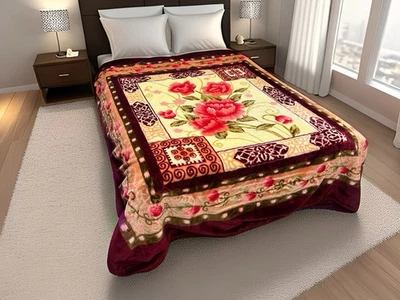 "Nueva manta reversible estilo visón de 2 lados súper suave tamaño queen 75X87"" 6,5 libras" Foto 1 de 4