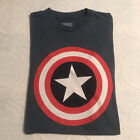 Marvel Captain America T-Shirt Taille Grand Unisexe Adulte Bleu Super Héros Bande Dessinée