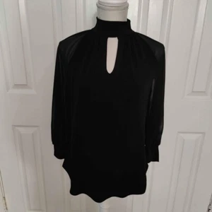NY&C Sheer Long Sleeve Women's Dress Blouse Size Small NWT - Picture 1 of 7