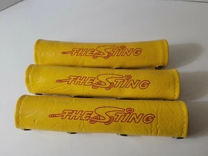 Old School Vinyl Snap Schwinn The Sting yellow NOS handle bar bmx bike pad RARE - Picture 1 of 8