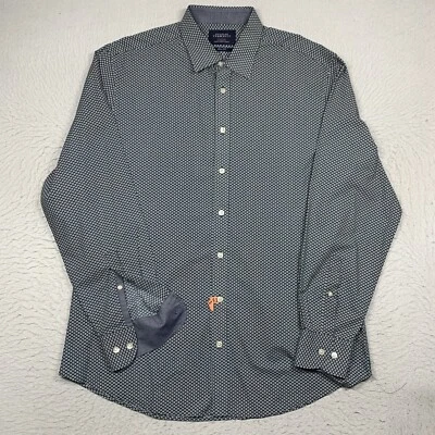 Camisa Charles Tyrwhitt Calce Ajustado Para Hombre Grande Verde Geométrica Manga Larga Fin de Semana Foto 1 de 4