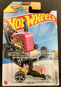 2024 Hot Wheels 176/250 DRAGTOR 9/10 HW METRO ~Toy TRACTOR PINK ~ BOX SHIPS FREE - Picture 1 of 9