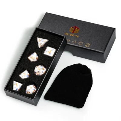 Resin Polyhedral 7-Die Dice Set for Table Games RPG Dice Gaming D&D Resin Dice  - Image 1 of 2