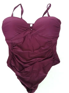 Tropical Escape purple one piece swimsuit plus sz 24W - Picture 1 of 2