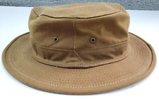 Filson Vintage Tin Cloth Original Hat #60027 Tan Rain-Repellent Mens Size Medium