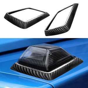 Carbon fiber Hood Turn Signal Frame Cover Trim For G-Class W464 G500 G63 2019-23 - Picture 1 of 9