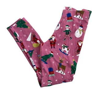 Mini Boden Christmas Holiday Leggings - Pink - 11-12 - Picture 1 of 8