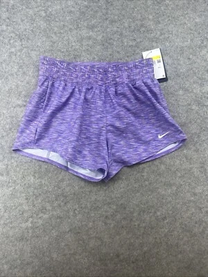 Pantalones Cortos para Correr Nike Jóvenes Mujeres Calce Suelto Talla Pequeña Púrpura Elastizados Nuevos con Etiquetas Precio de venta sugerido por el fabricante $45 Foto 1 de 4