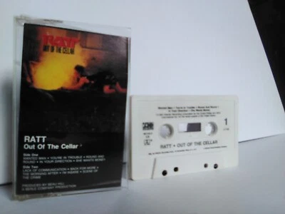 EX/VG++ 1984 RATT "Out of the Cellar" Atlantic 80143-4 Cassette Tape Album - Image 1 of 2